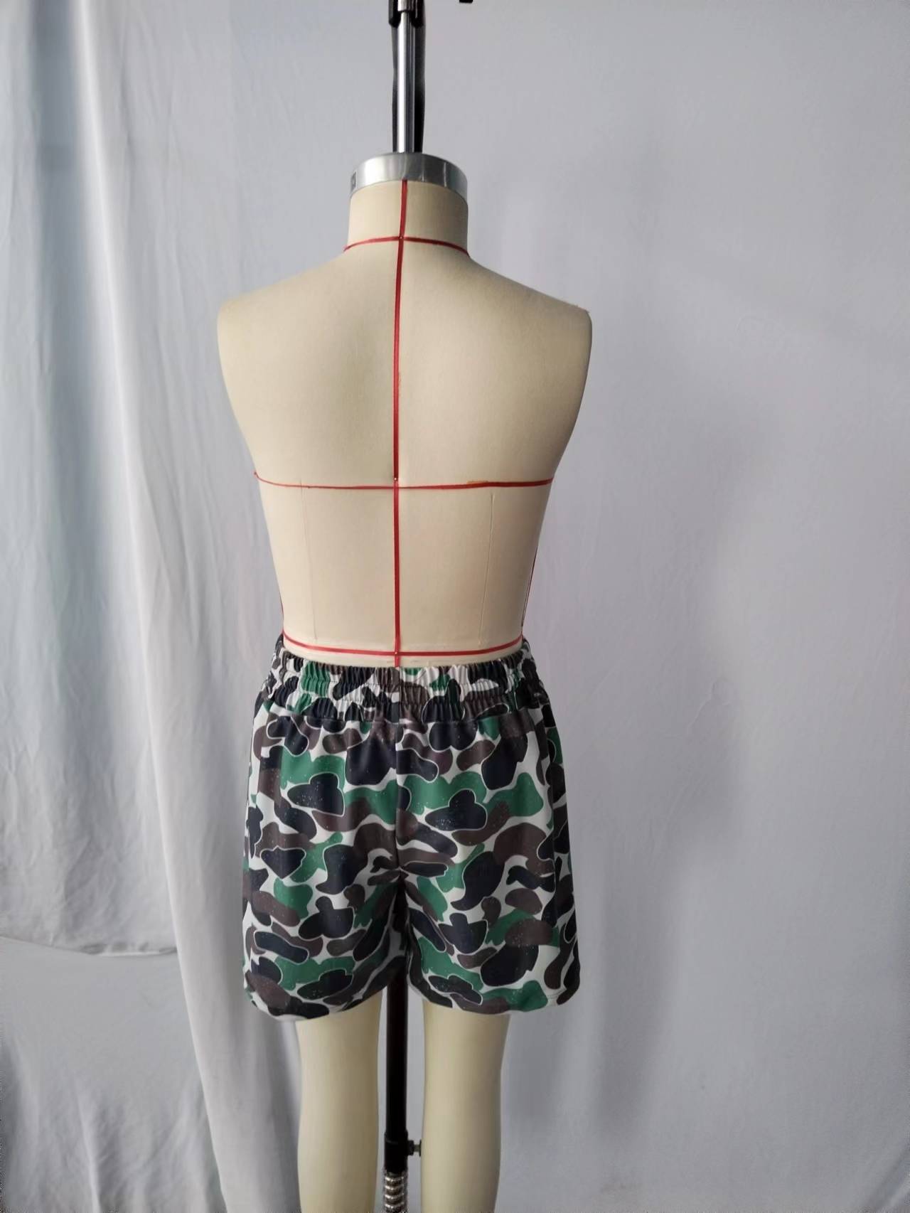 S0218 Western camo blue boy swimming trunks 202312 RTS