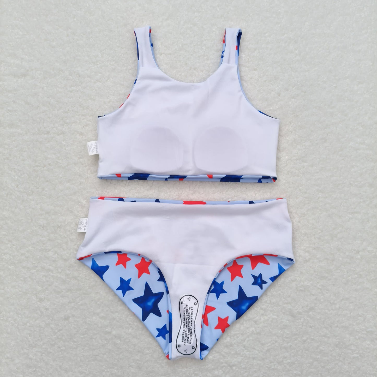 S0228 girl swimming July 4th suit 202404 RTS