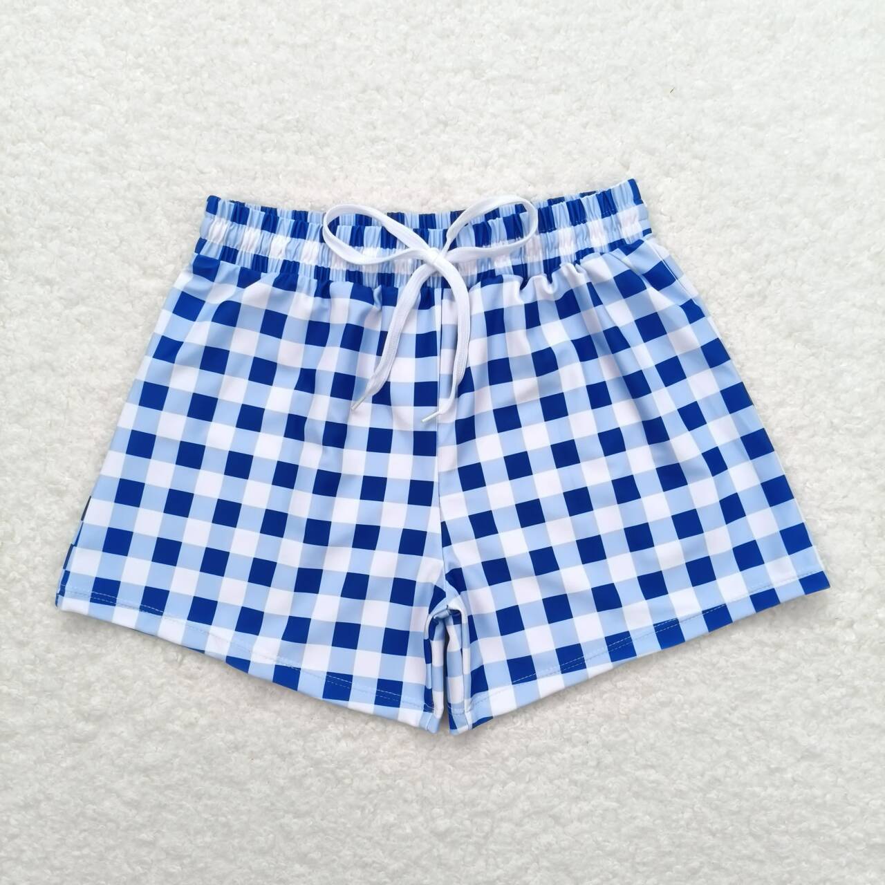 S0232 Western plaid boy swimming trunks 202405 RTS