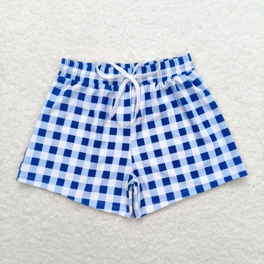 S0232 Western plaid boy swimming trunks 202405 RTS