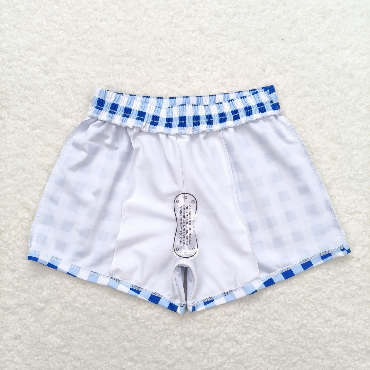 S0232 Western plaid boy swimming trunks 202405 RTS