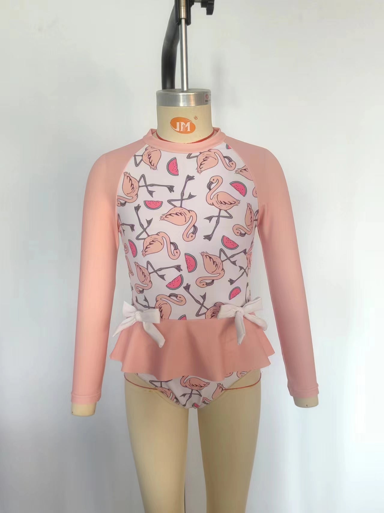 S0245 flamingo  girl swimming suit 202405 rts