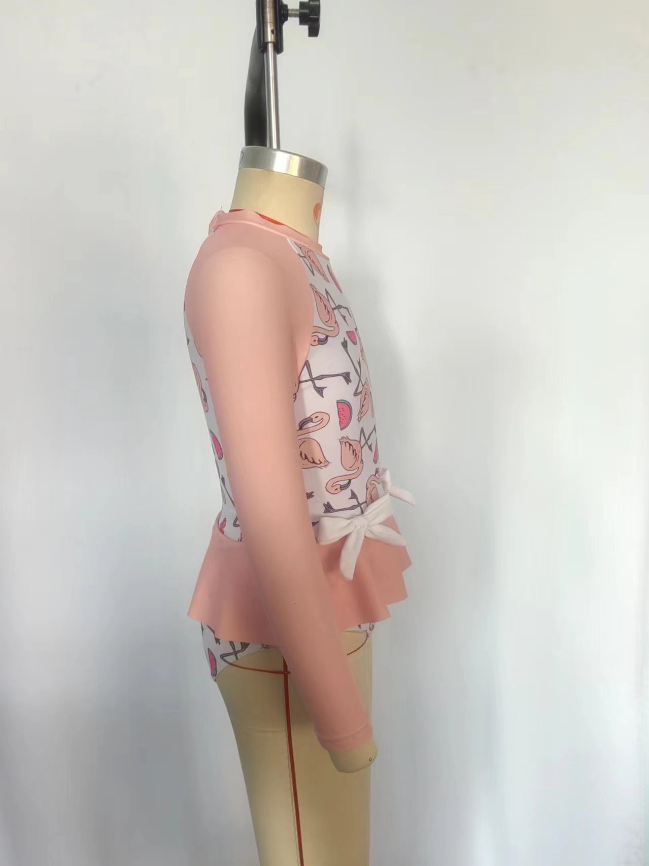 S0245 flamingo  girl swimming suit 202405 rts