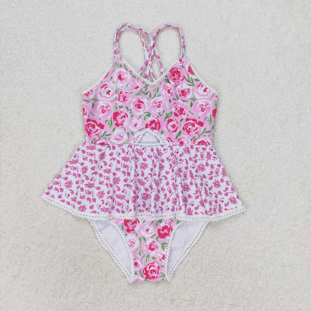 S0247 flowers girl swimming suit 202405