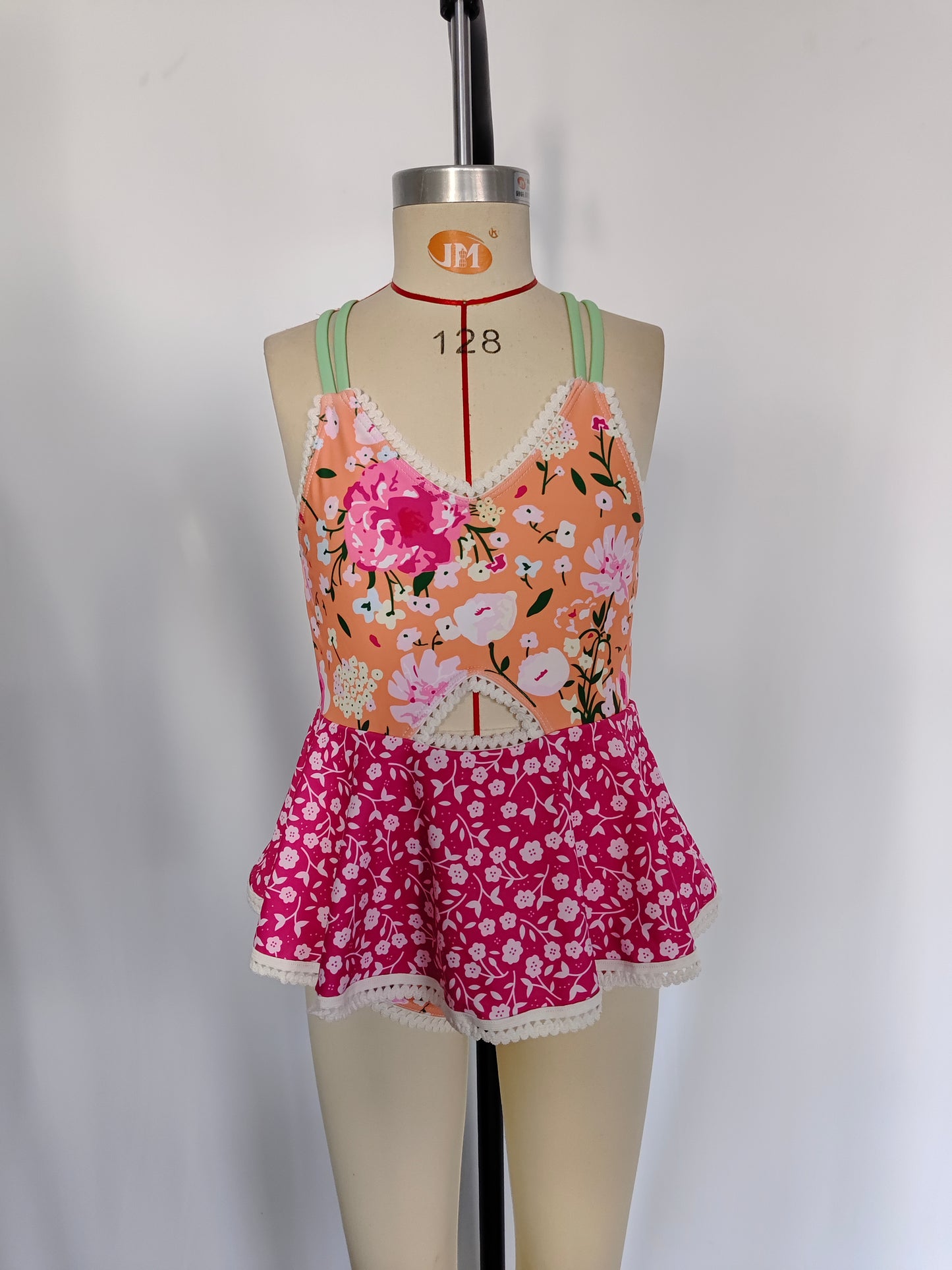 S0249 flowers girl swimming suit 202404 RTS