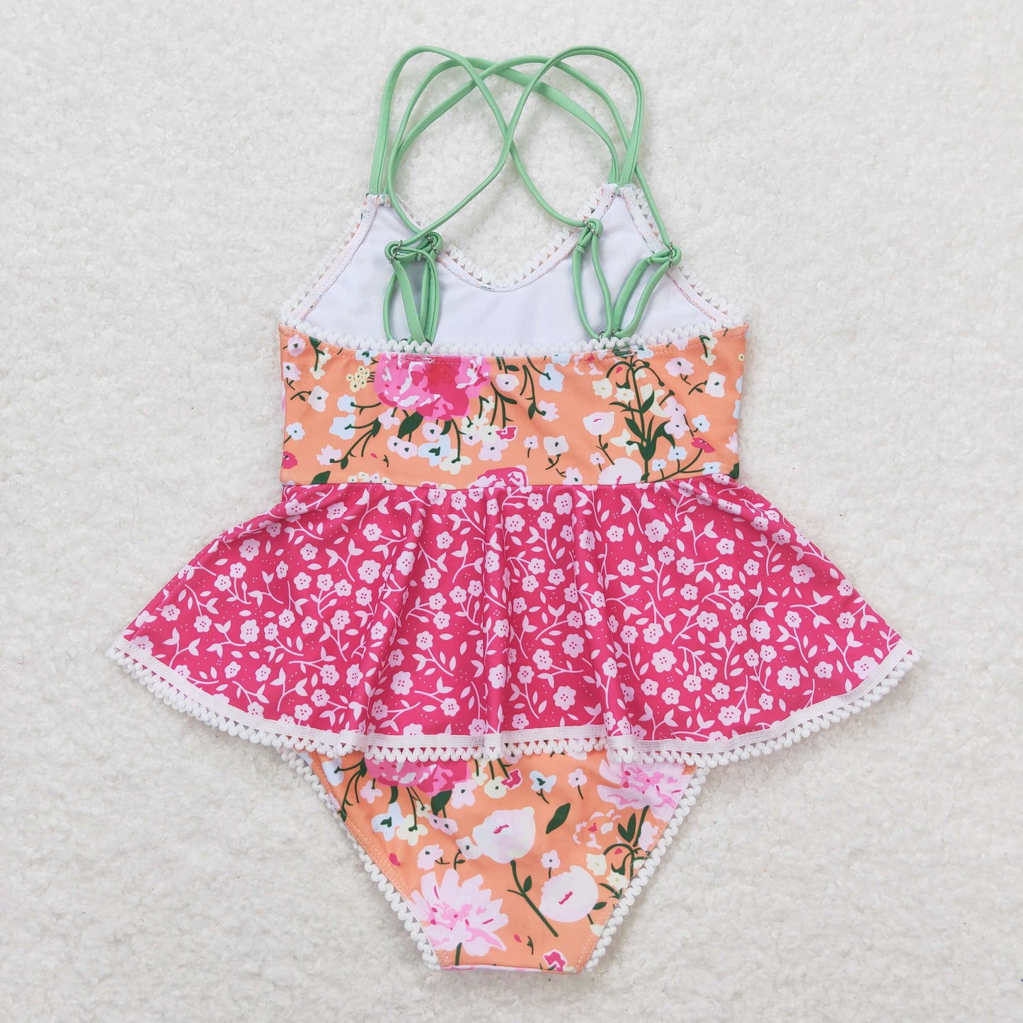 S0249 flowers girl swimming suit 202404 RTS