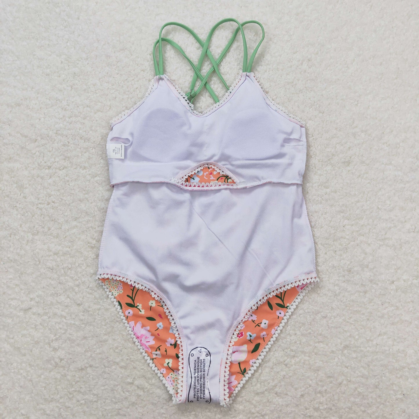 S0249 flowers girl swimming suit 202404 RTS