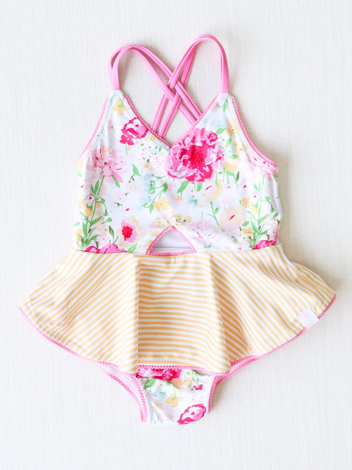 S0250 flowers girl swimming suit 202405 rts