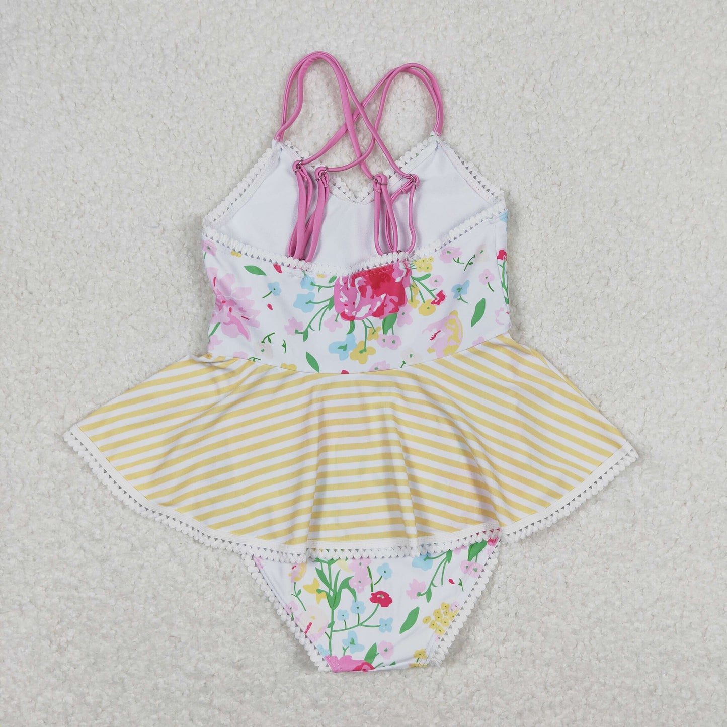 S0250 flowers girl swimming suit 202405 rts