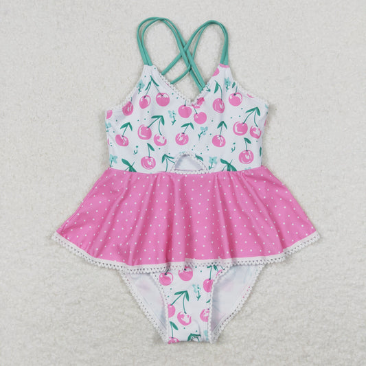 S0251 cherry girl swimming suit 202403 rts