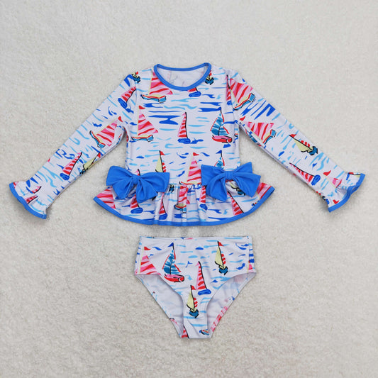 S0276 sailboat girl swimming suit 202404 RTS