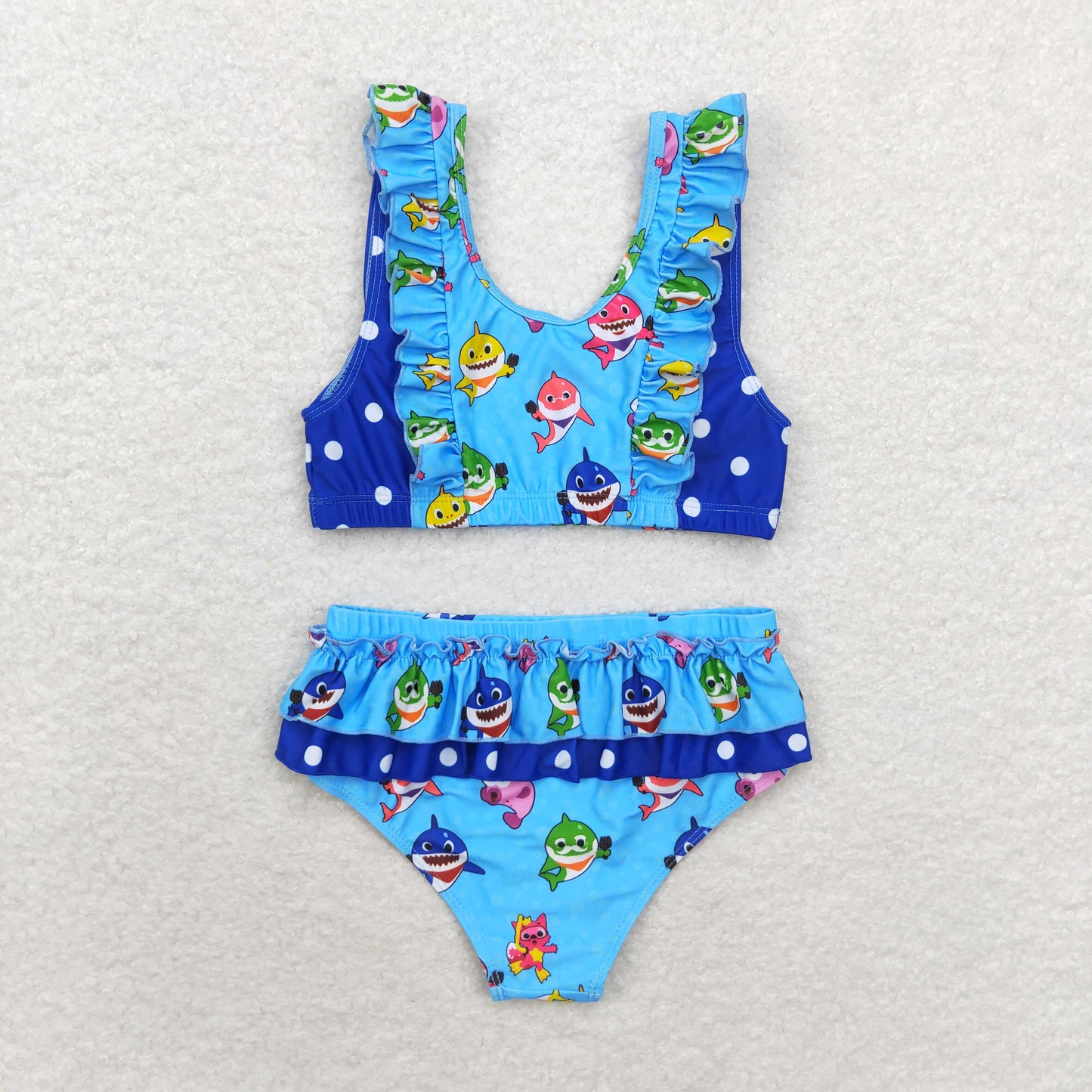 S0280  baby shark girl swimming suit 202408 RTS