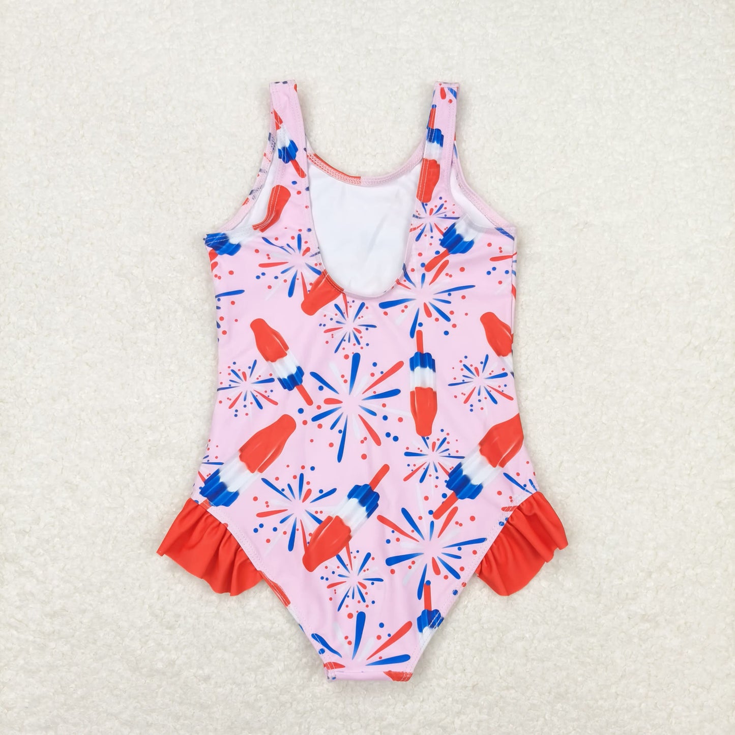 S0333 girl 4th July swimwear 202404