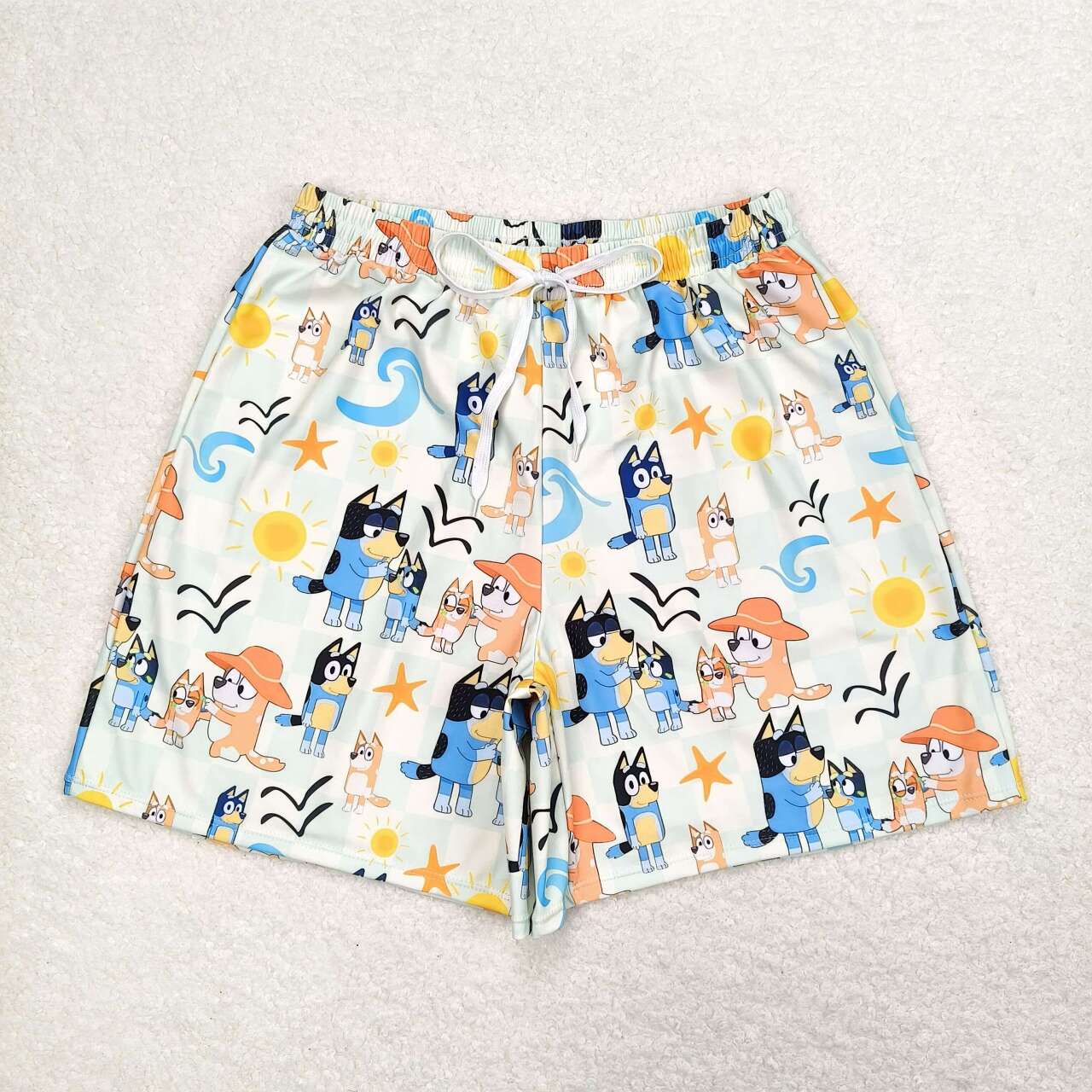 S0360成人 Adult bluey dog shorts swim trunk 202405 RTS