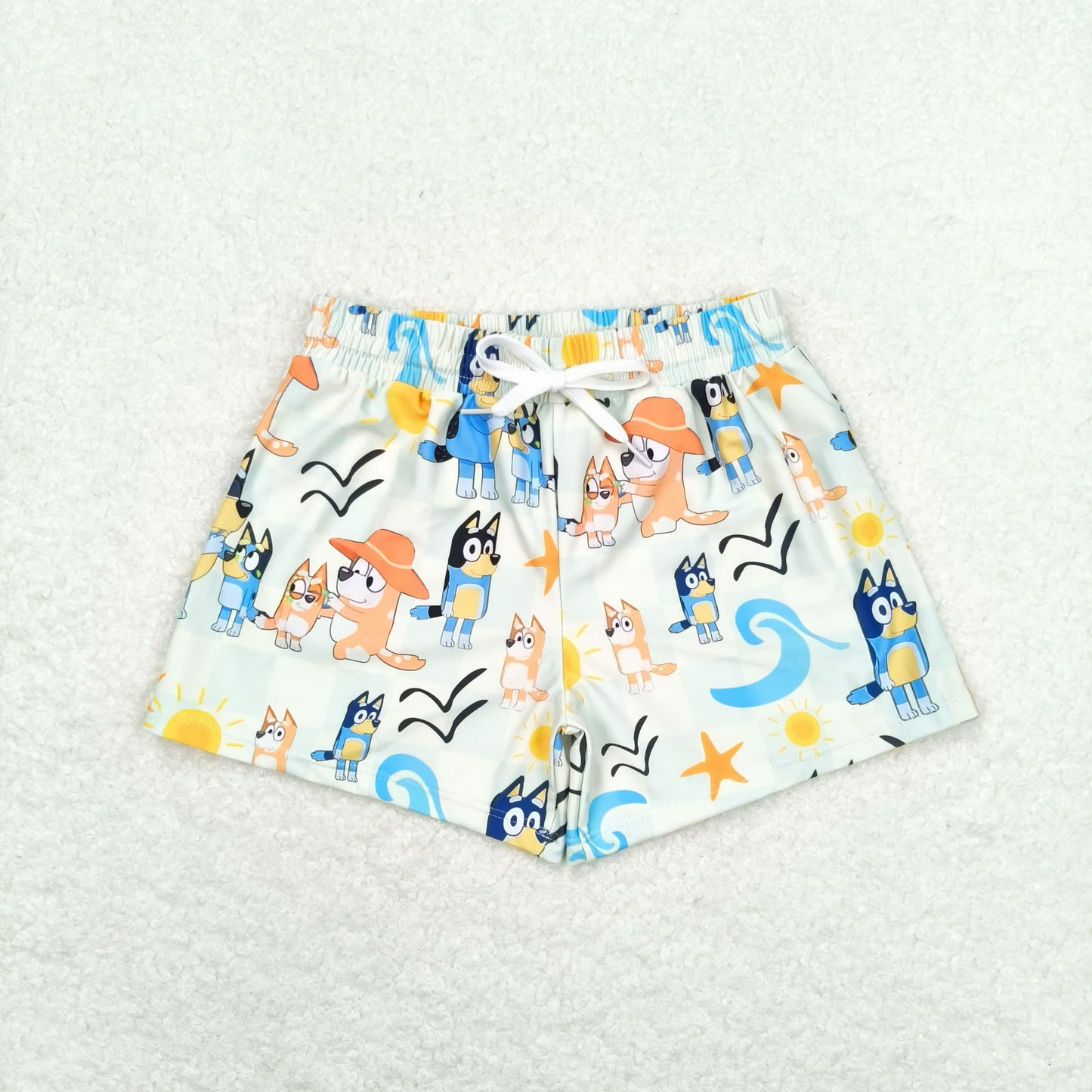 S0362 boy bluey dog swimming trunks shorts 202404 RTS