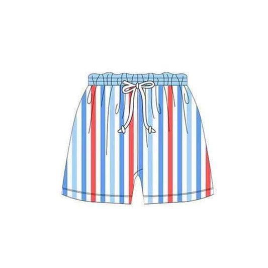 S0398 boy stripe 4th july swimming trunks shorts preorder 202403