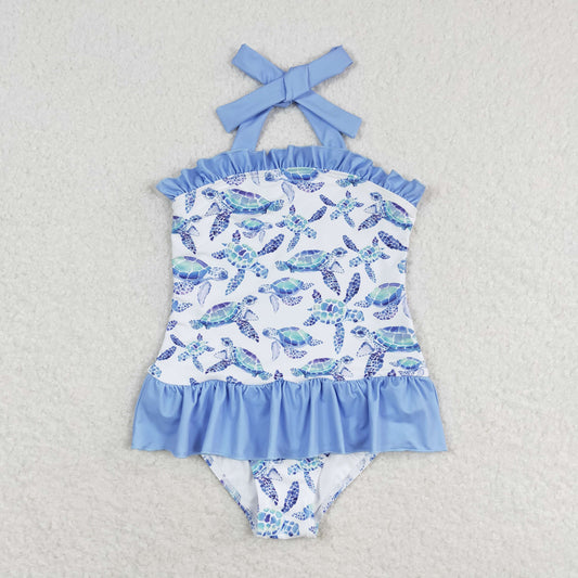 S0430 girl swimwear turtle 202405 rts