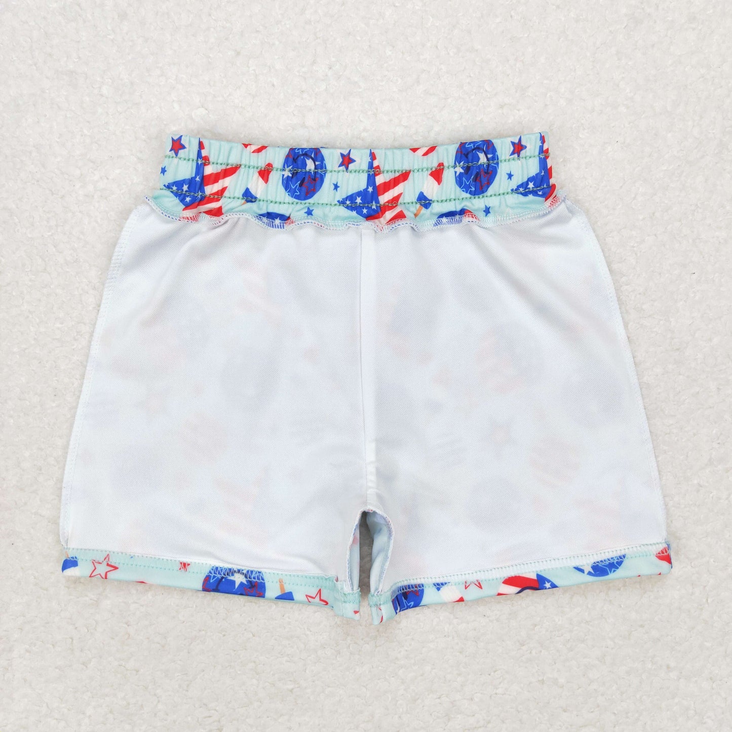 S0434  July 4th Smile swimming trunks shorts 202406 RTS