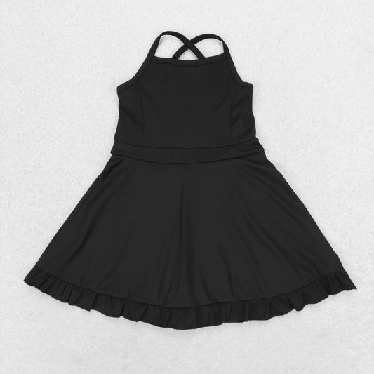 S0446 sports cotton  Swimsuit girl summer shorts dress outfit 202406  RTS