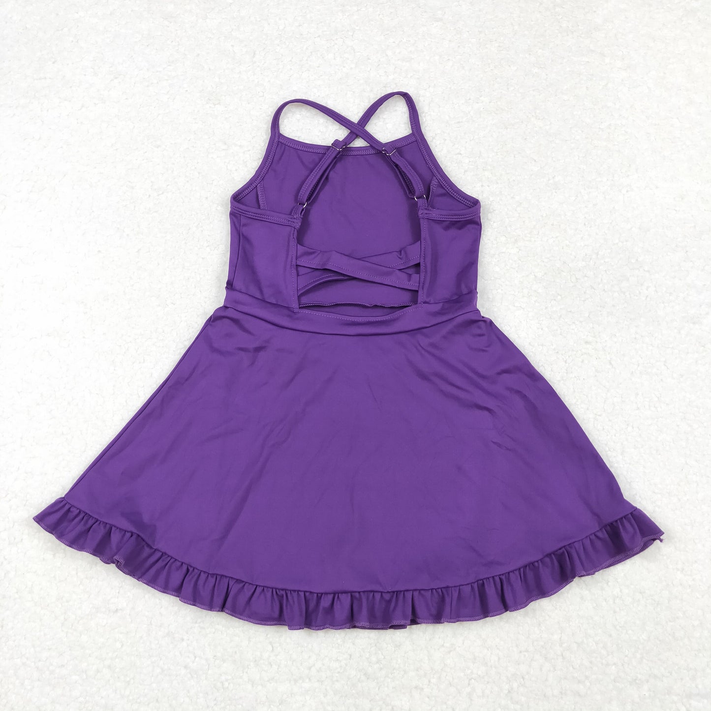 S0454 athletic dress  sports yoga Swimsuit yoga purple girl summer shorts  dress outfit 202410 RTS