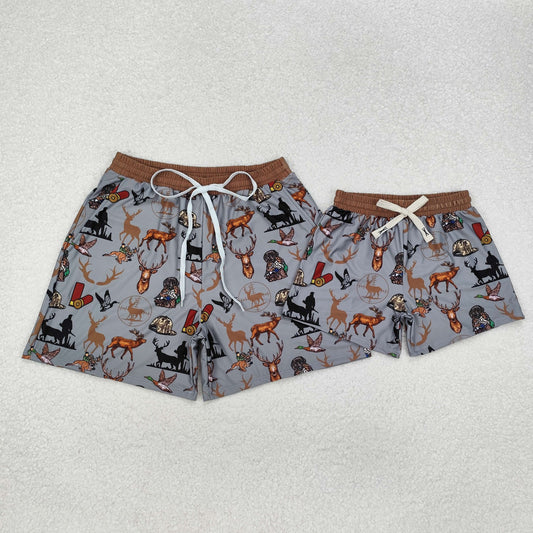 S0470  Adult men western deer hunting  swimming trunks shorts 202412 RTS