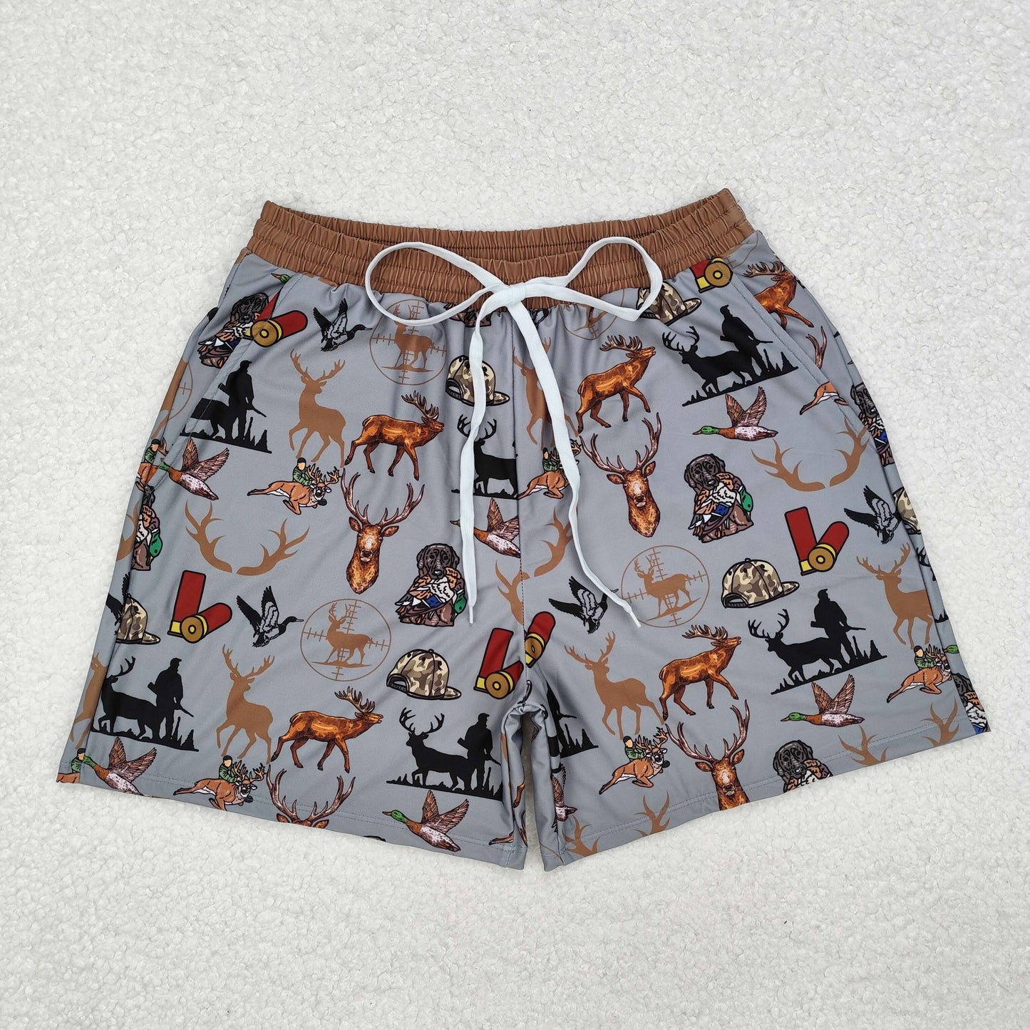 S0470  Adult men western deer hunting  swimming trunks shorts 202412 RTS