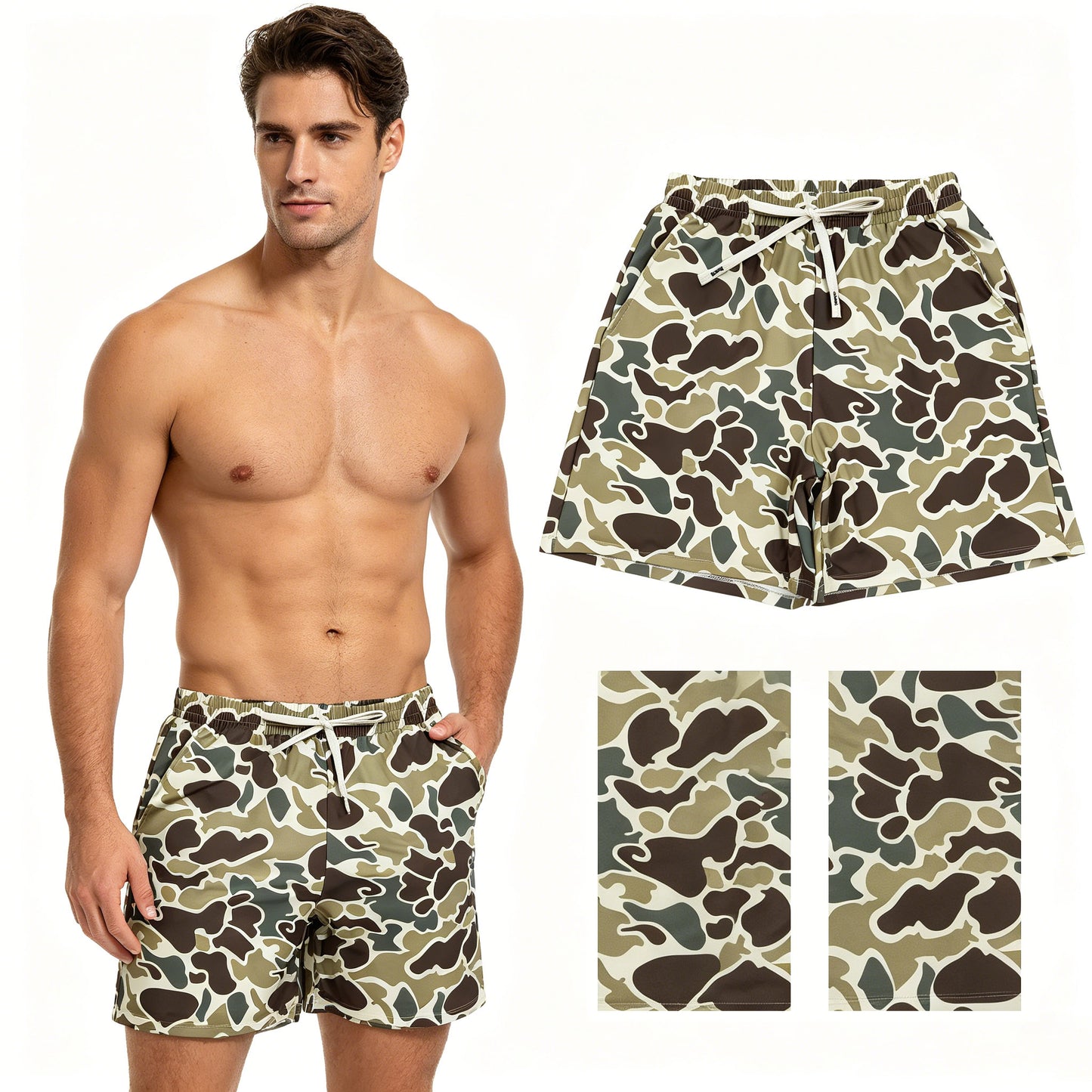 S0474 Adult men western camo hunting  swimming trunks shorts 202605  RTS