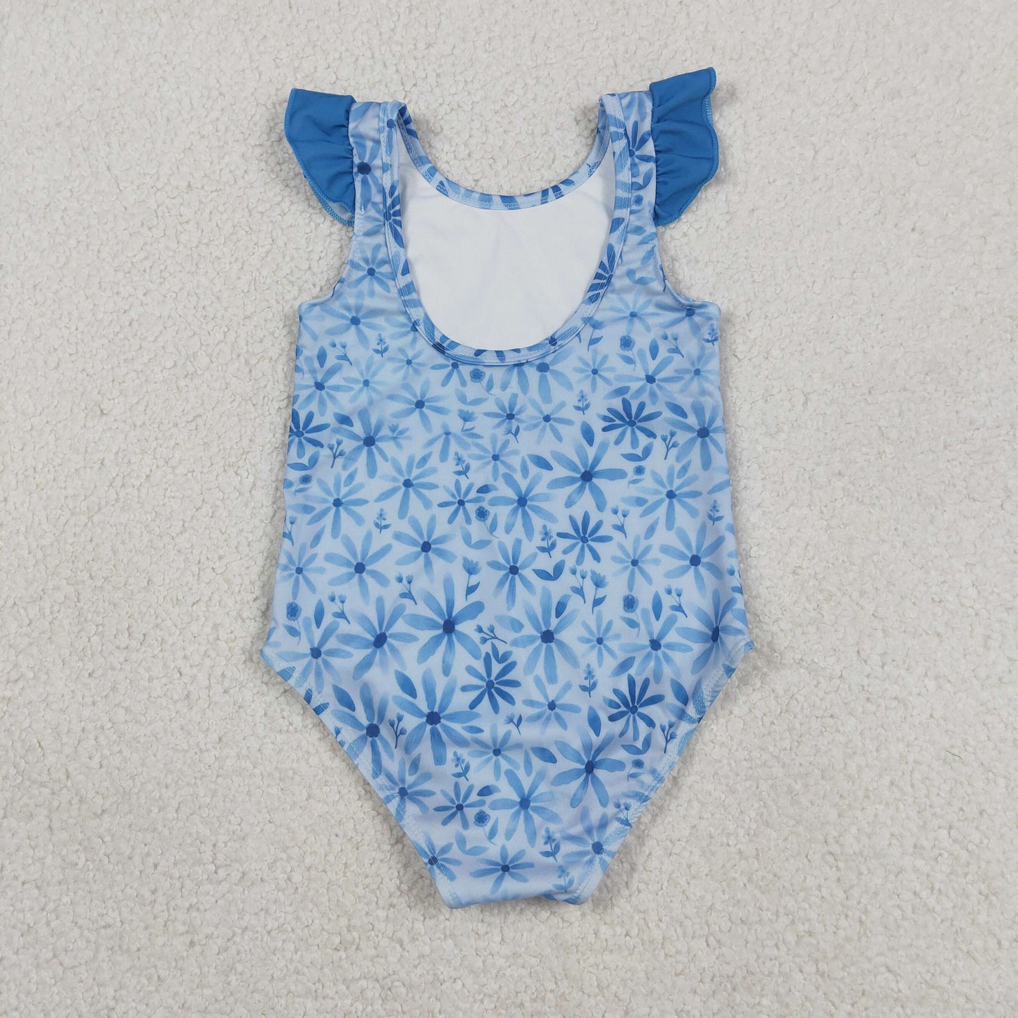 S0515 flowers ruffles  short sleeve swimware swimsuit 202605 RTS