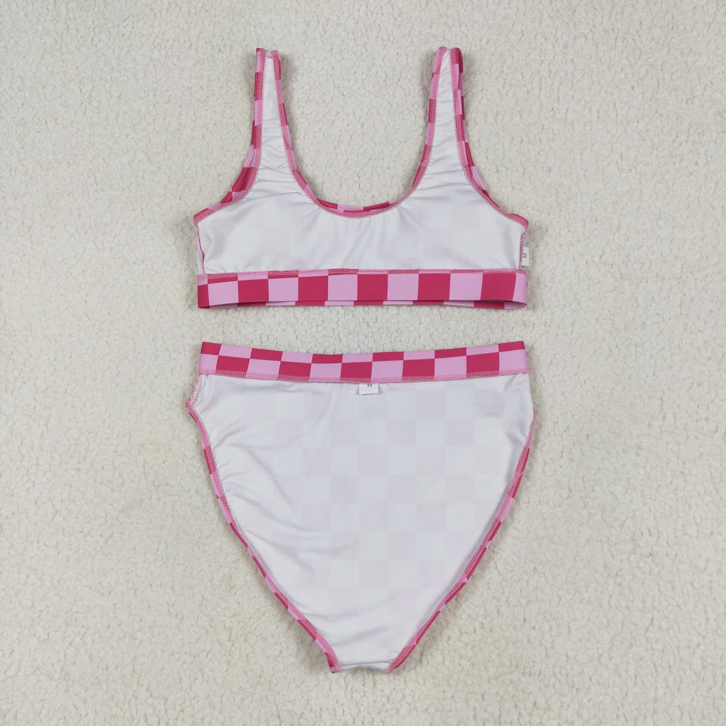 S0559 组 checkerboard adult swimwear 202506 RTS