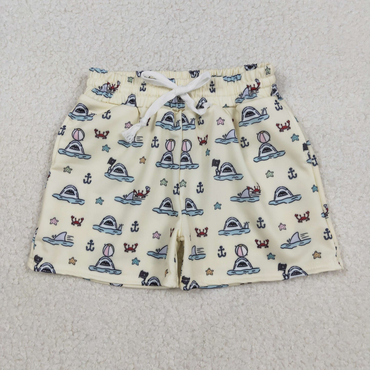 S0584  western crab Boat sail boy swimming trunks shorts 202511 RTS