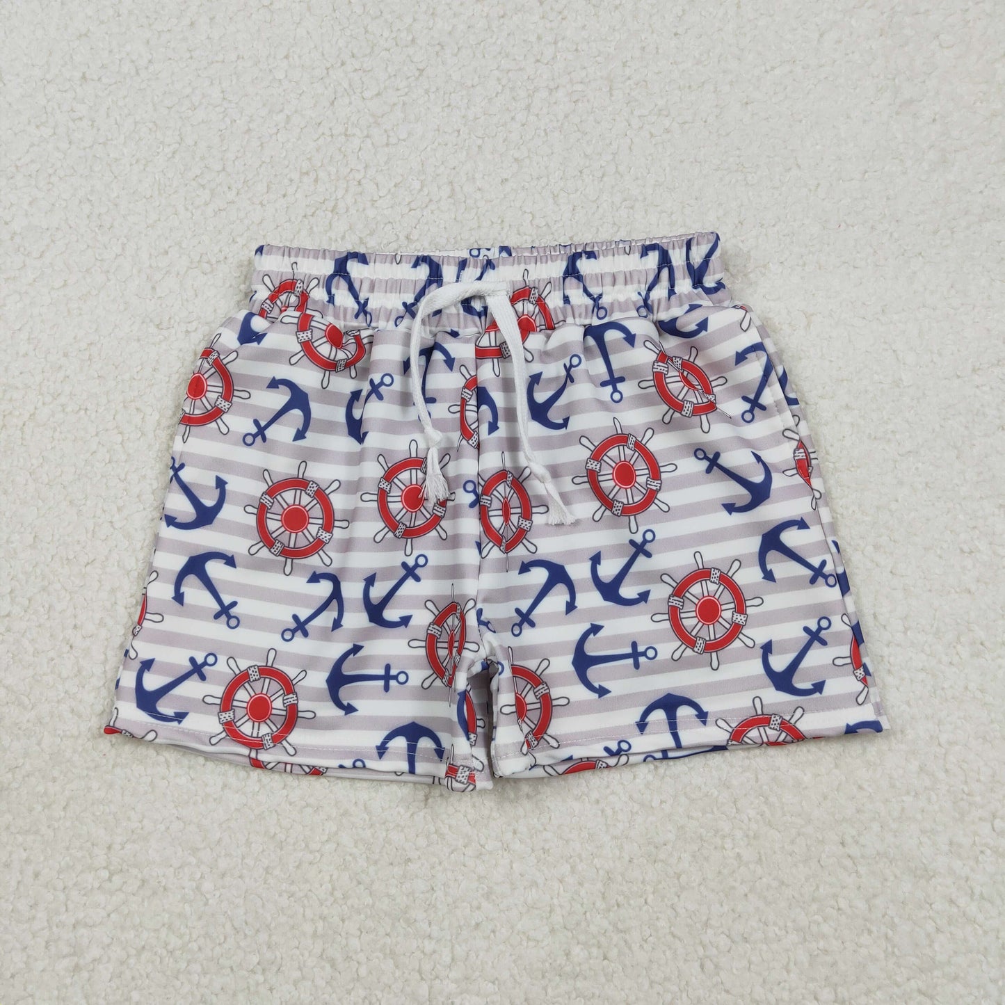 S0589 western  boat anchor boy swimming trunks shorts 202512 RTS