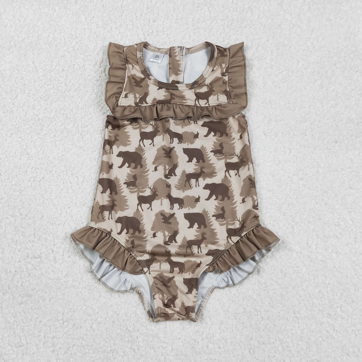 S0599 camo bear deer GIRL swimwear 202601 RTS
