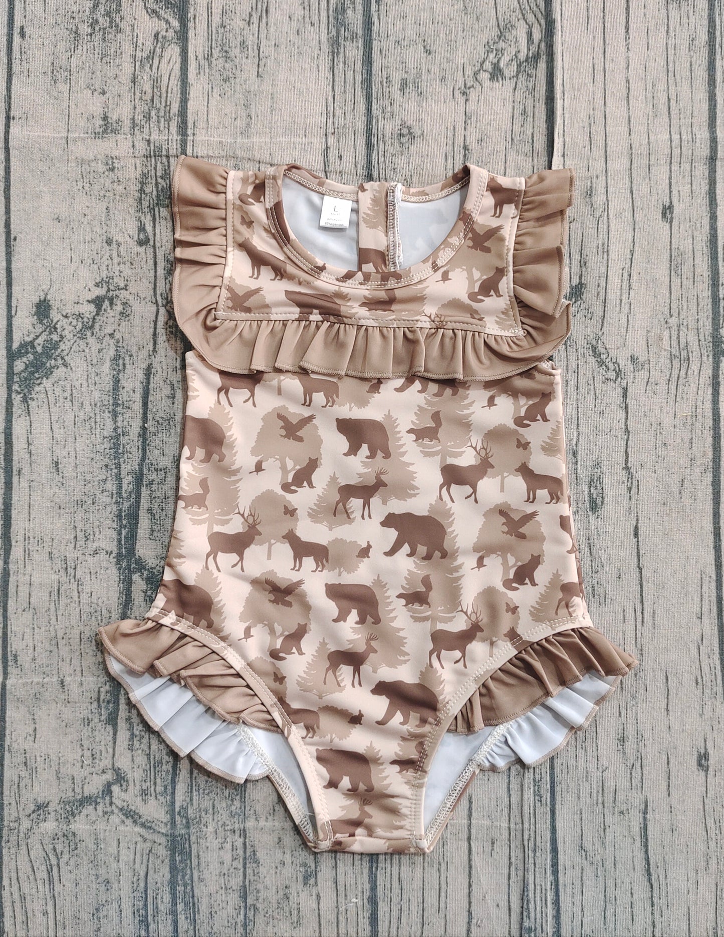 S0599 camo bear deer GIRL swimwear 202511 preorder