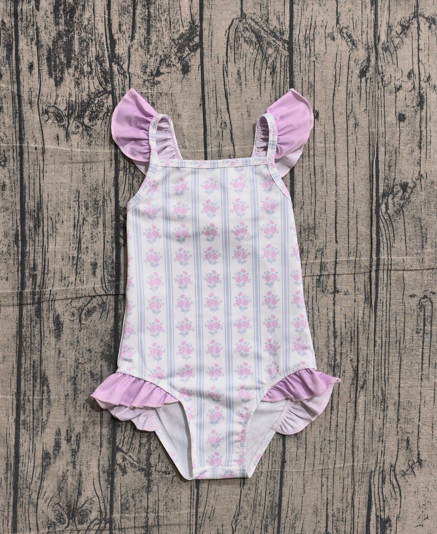 S0643  GIRL flowers swimwear  202602 preorder