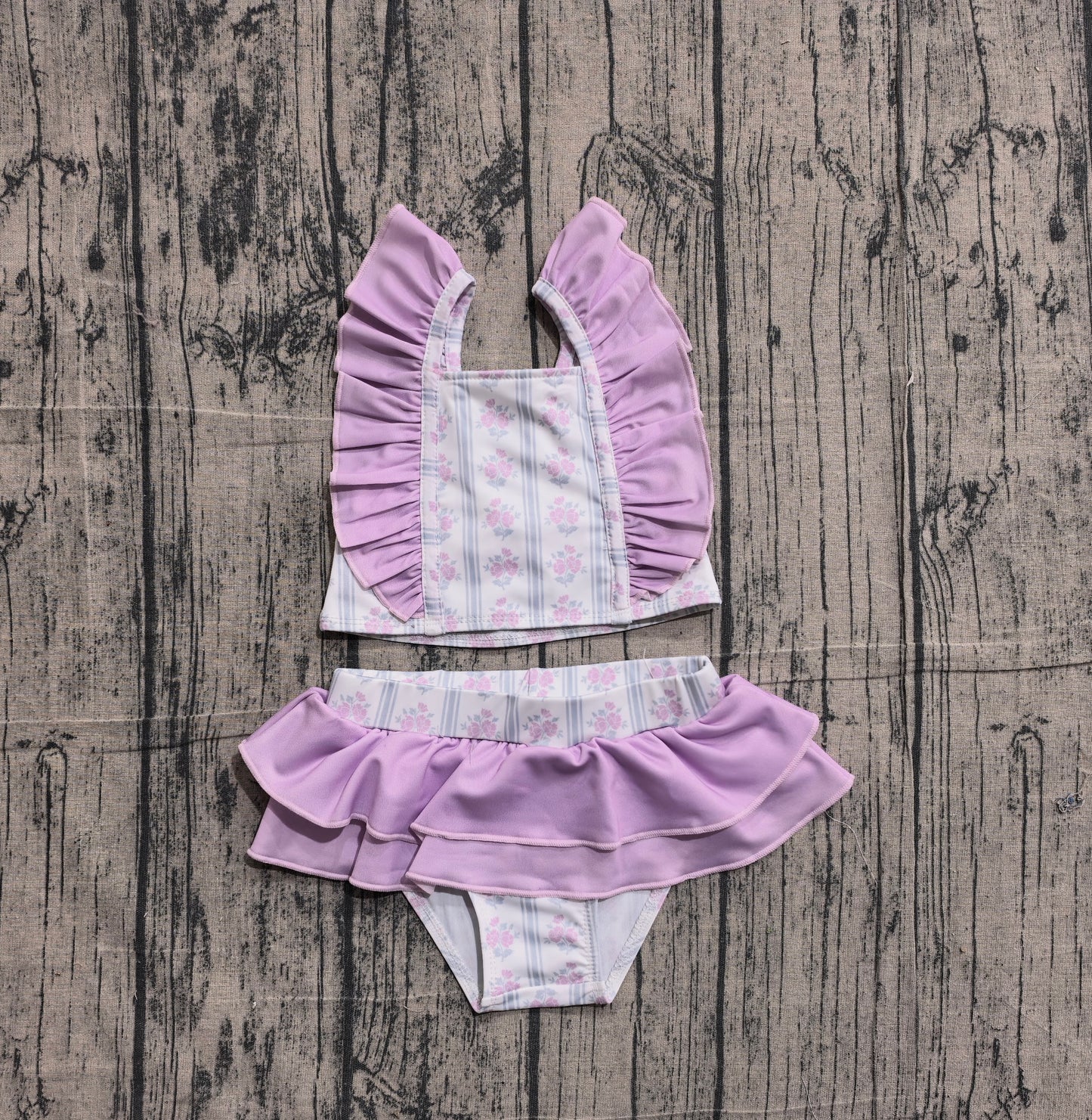 S0644 GIRL flowers swimwear outfit 202602 preorder