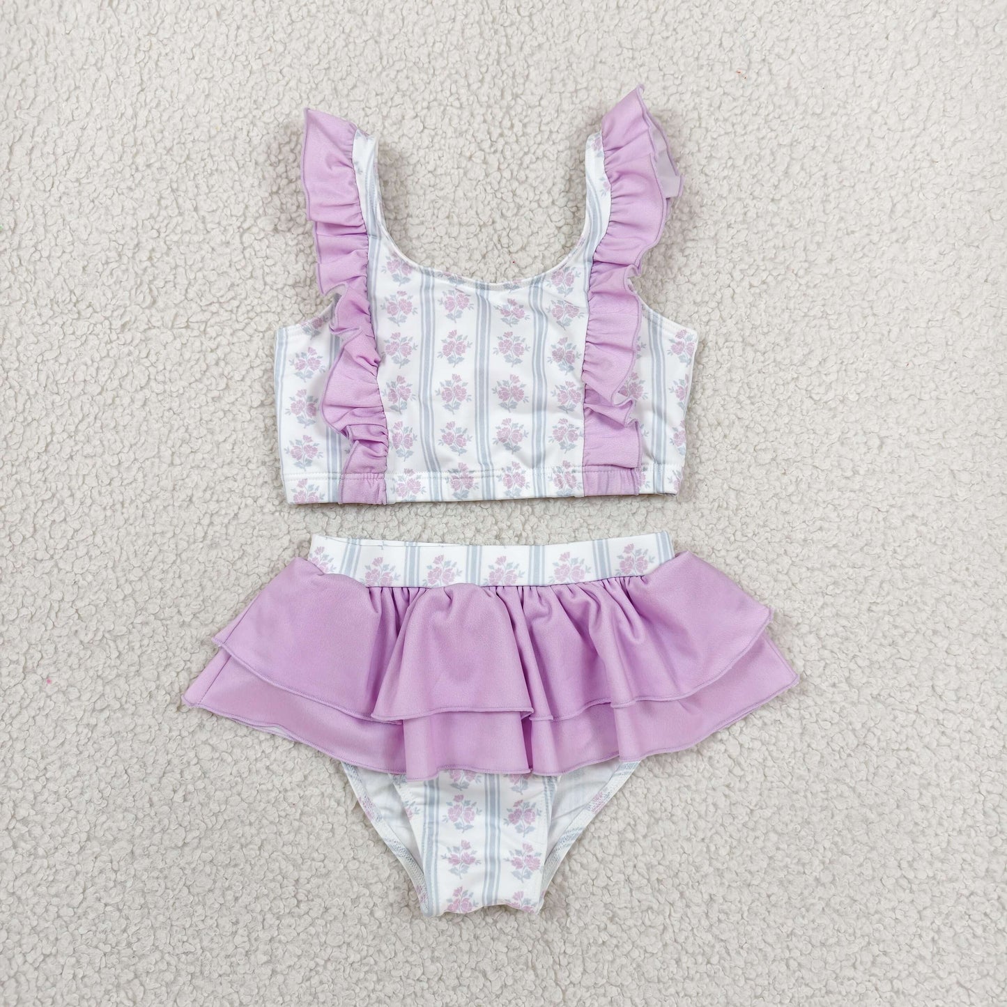 S0644 GIRL flowers swimwear outfit 202607 RTS