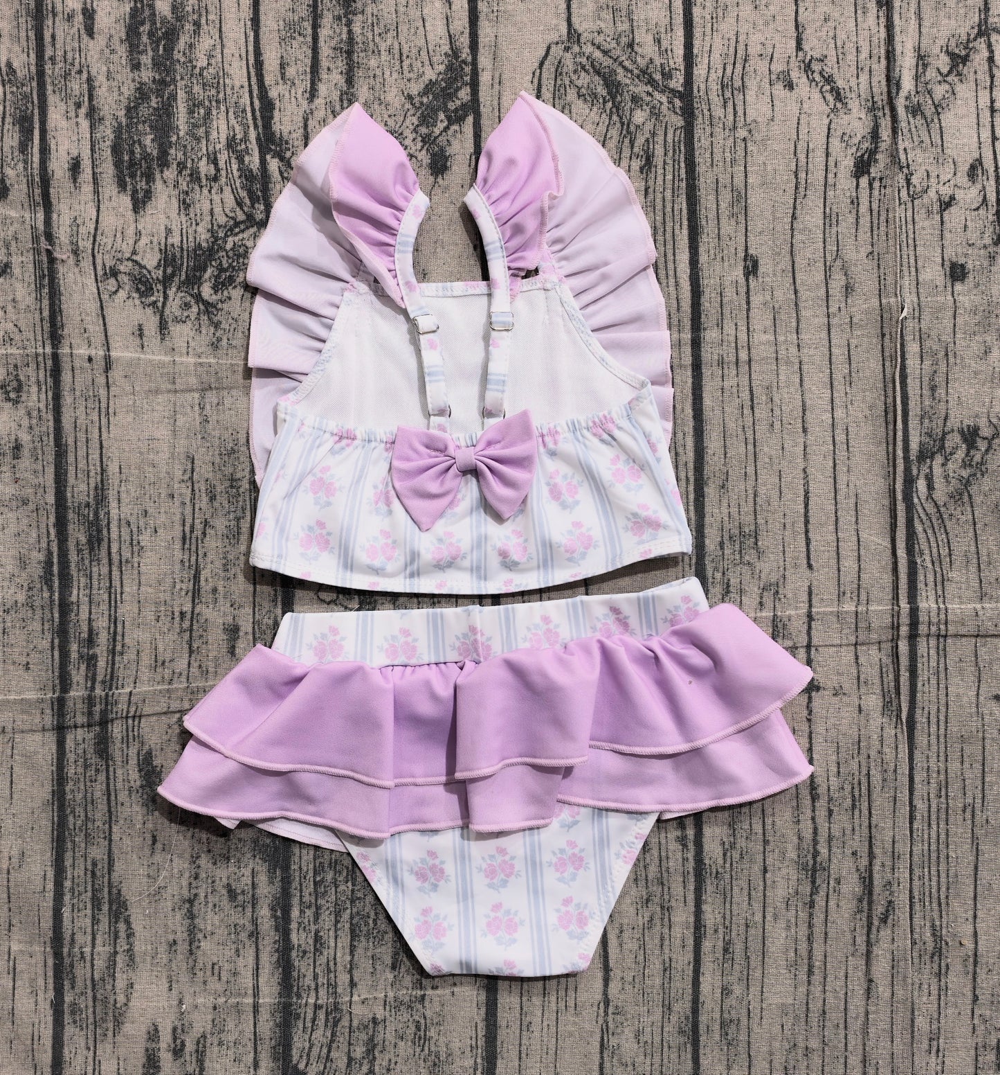 S0644 GIRL flowers swimwear outfit 202602 preorder