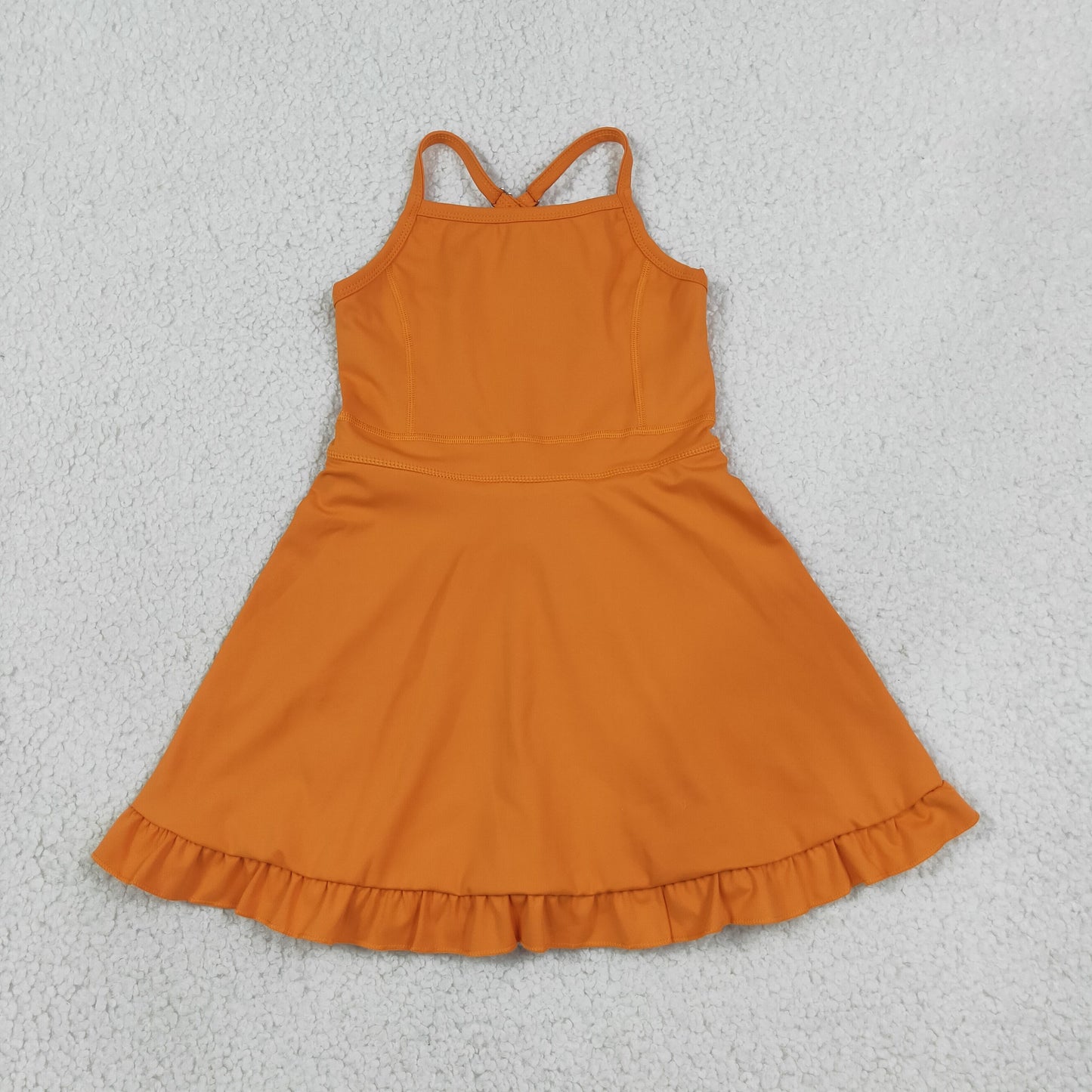 S0780 YOGA ORANGE GIRL DRESS 202608  RTS