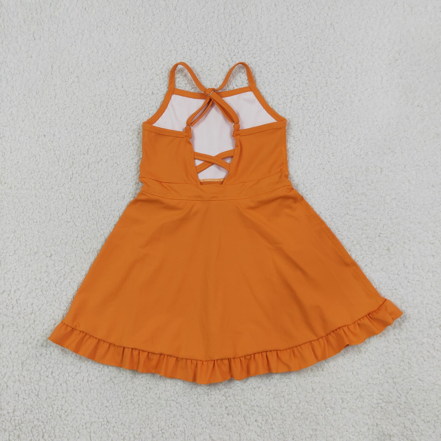 S0780 YOGA ORANGE GIRL DRESS 202608  RTS