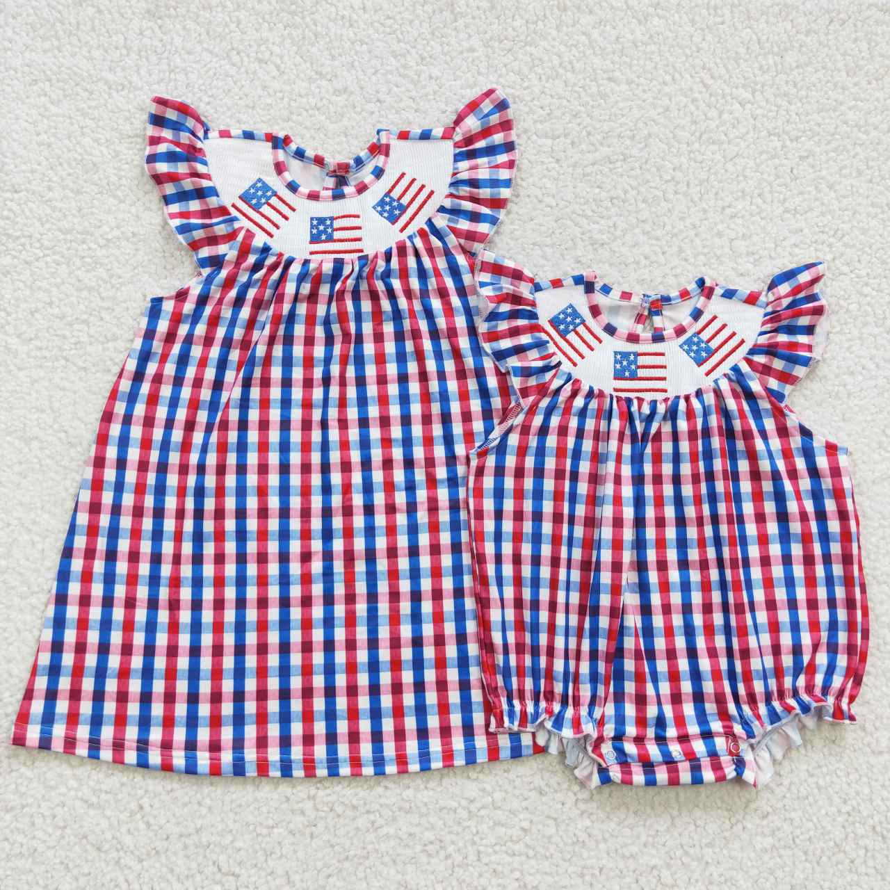 GSD0387 RTS 4th of july Smock dress short sleeve girl dress 20230520