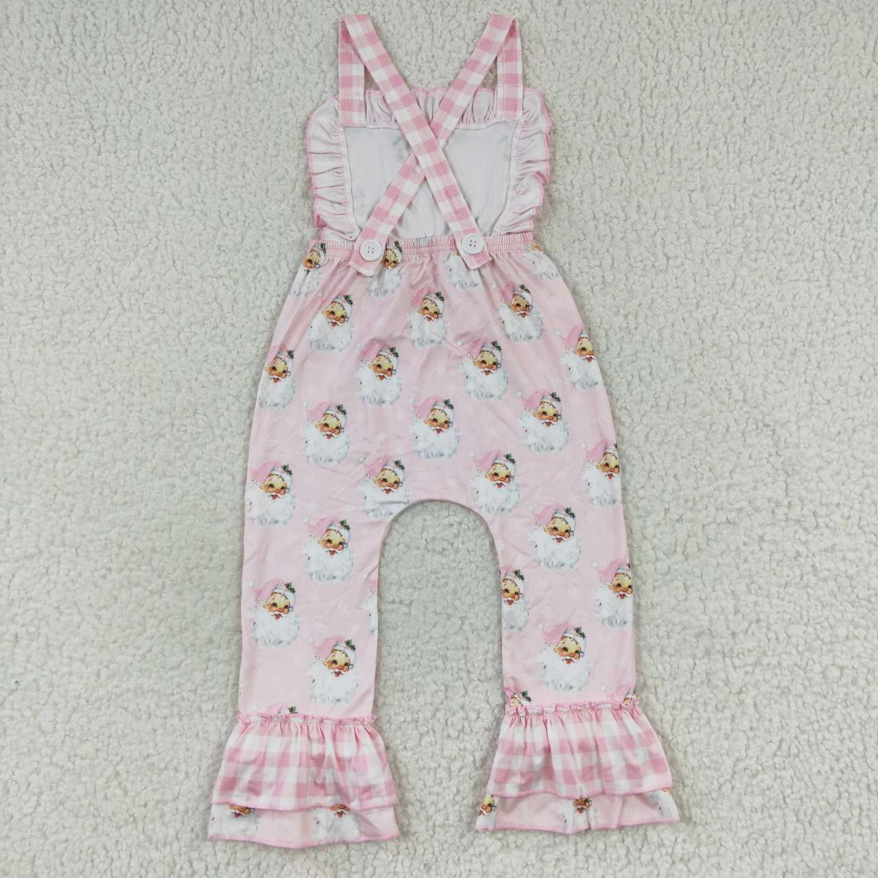 SR0101 Christmas Santa pink  short sleeve girl overall jumpsuit  20230723 RTS