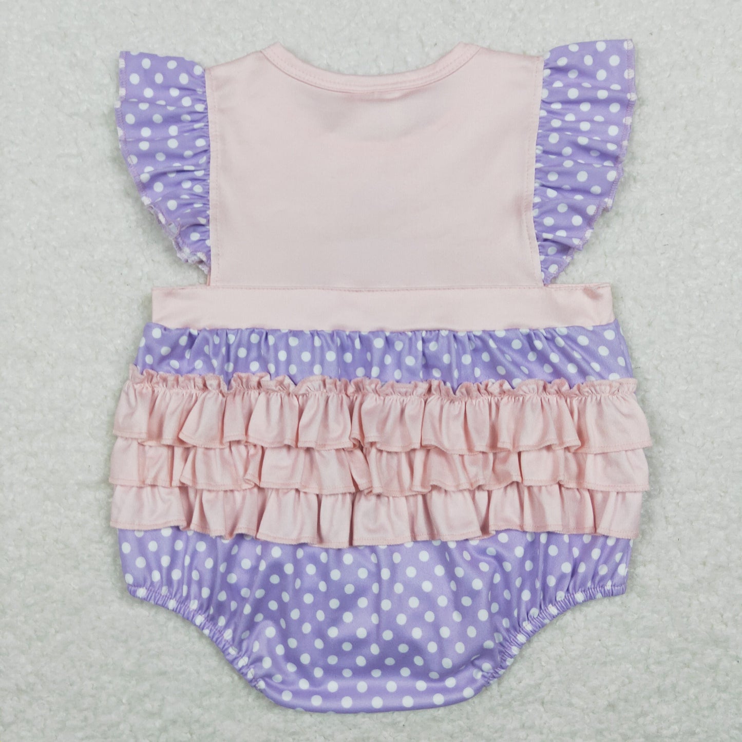 SR0377 embroidery ice purple popsicle shorts girl  romper 202401