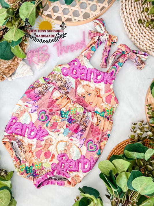 SR0403 western barbie short sleeve halter girl romper 20230530 preorder