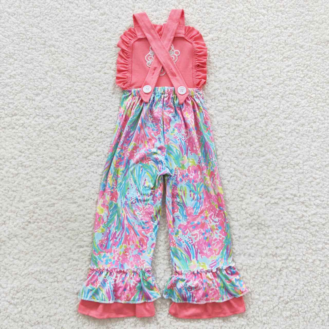 SR0404 Christmas santa short sleeve girl jumpsuit overall 20230719 RTS
