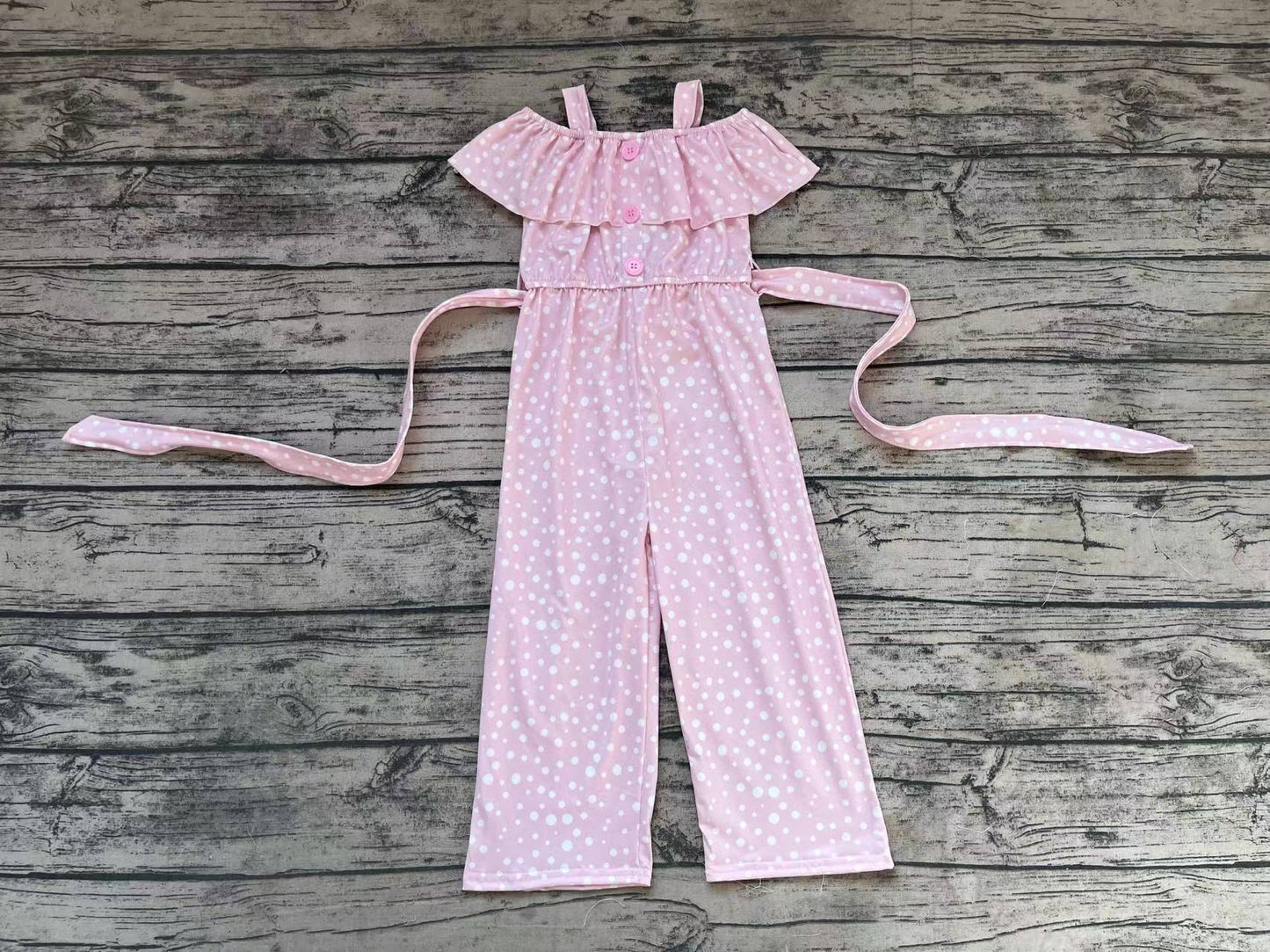 SR0420 pink short sleeve girl jumpsuit overall 202312 RTS