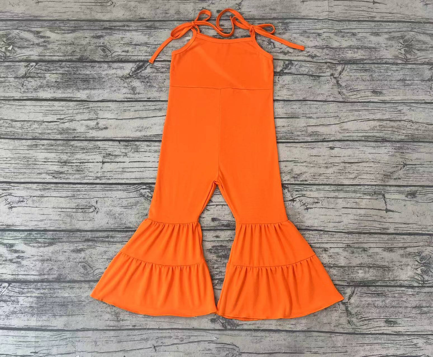 SR0451 RTS orange cotton short sleeve girl jumpsuit overall 20231009 RTS