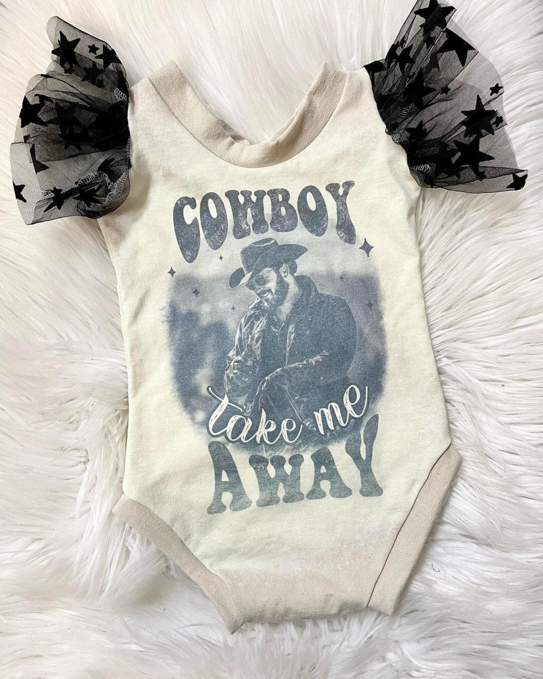 SR0454 preorder cowboy short sleeve girl romper 20230902