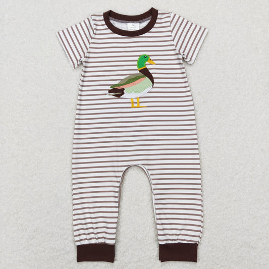 SR0517 RTS duck embroidered short sleeve boy romper 202312