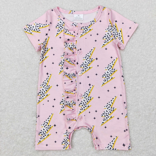 SR0523 RTS western pink bubble romper 20231123