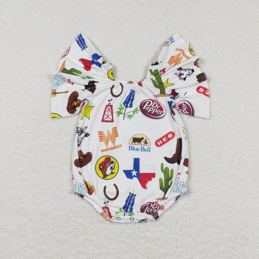 SR0544 RTS pepper blue cow western girl bubble romper 20231106